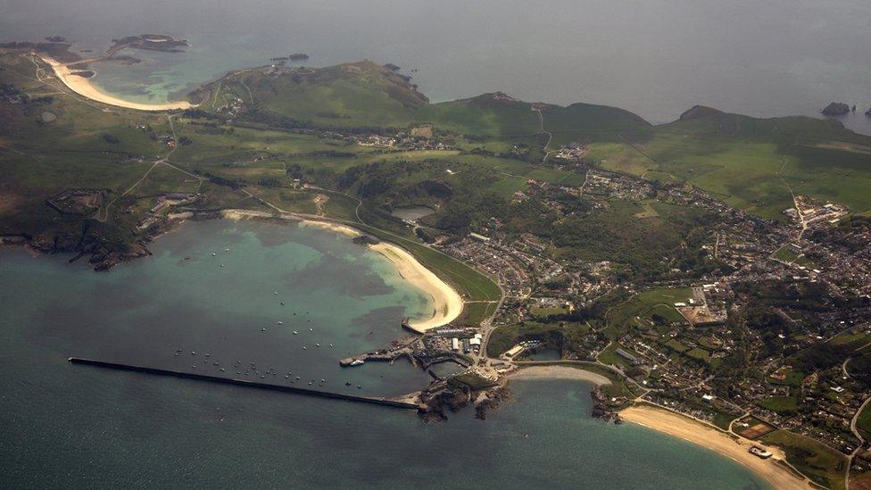 Aerial view of Alderney