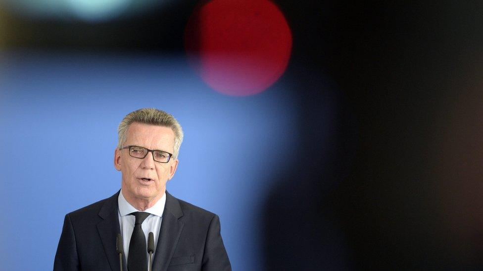 German Interior Minister Thomas de Maiziere