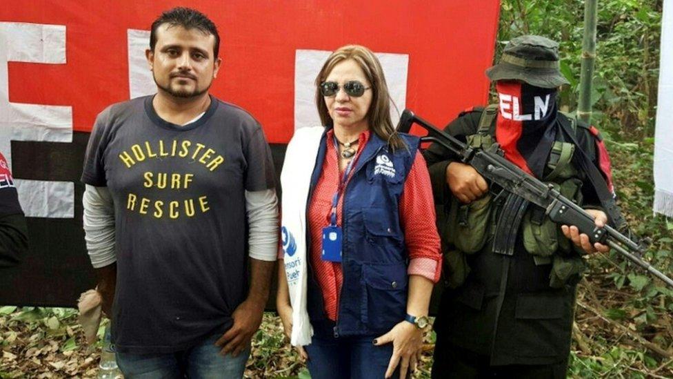 Nelson Alarcon, freed by the ELN in Arauca on 10 October 16