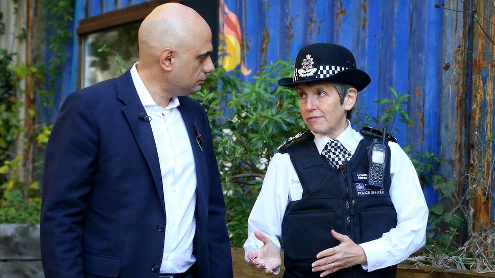 Sajid Javid and Cressida Dick