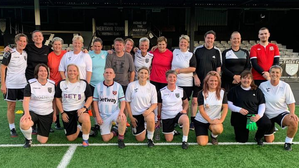 Merthyr Tydfil walking football team