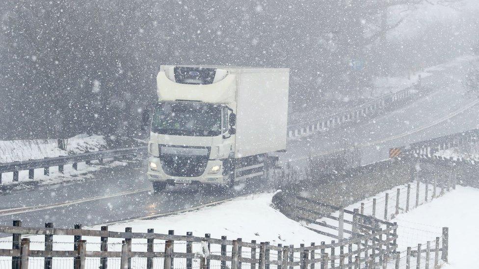 A66 in snow