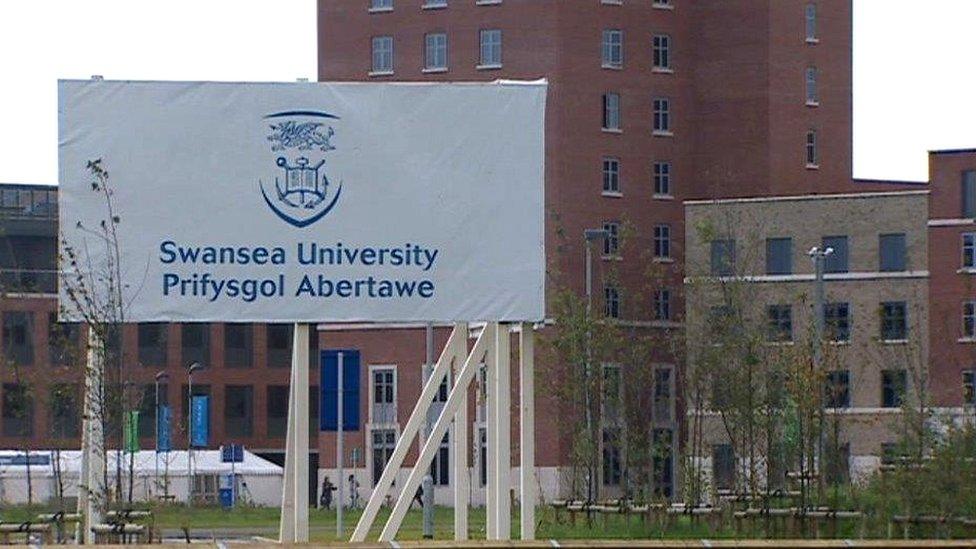 Swansea University sign