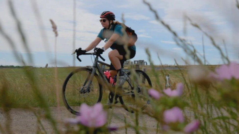 Cycle path at Stonehenge