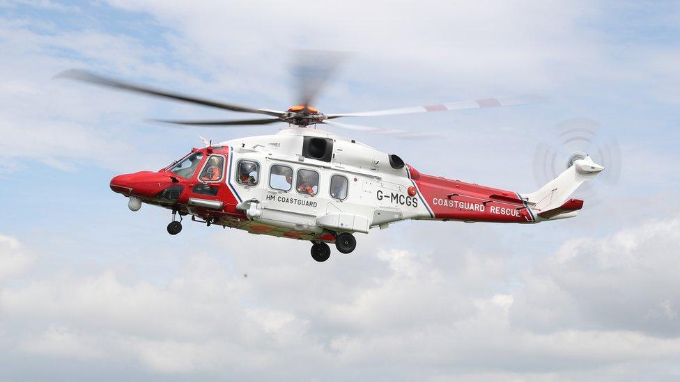 Coastguard helicopter