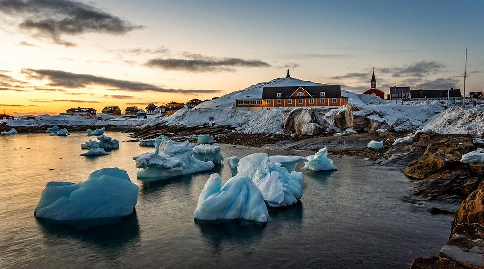 Nuuk city old harbour