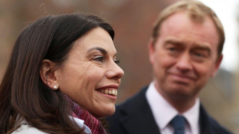 Sarah Olney and Tim Farron