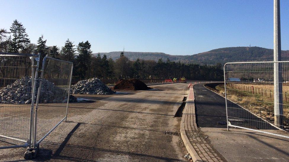 West Link road construction in Inverness