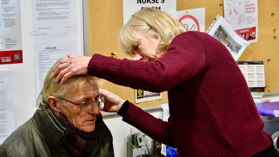 Clare Cassidy treating patient