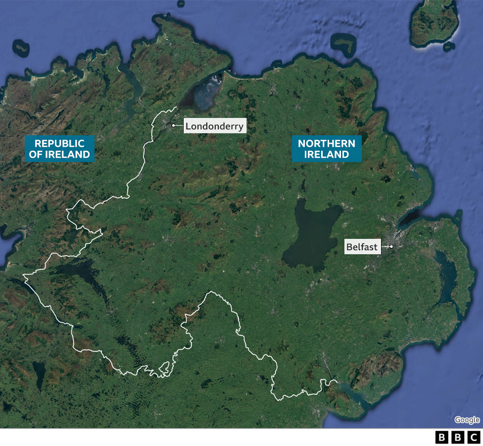 Map showing location of Londonderry