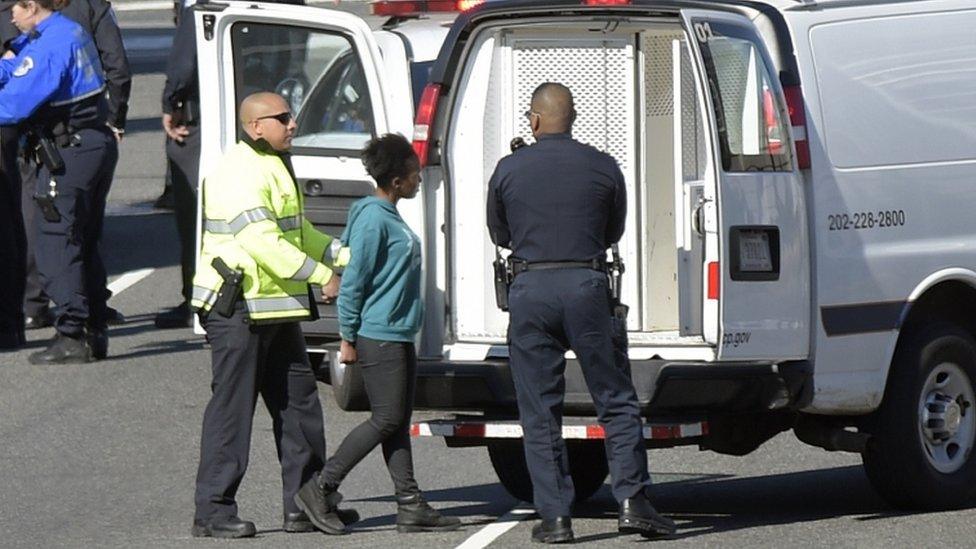 Cameras captured the suspect's arrest