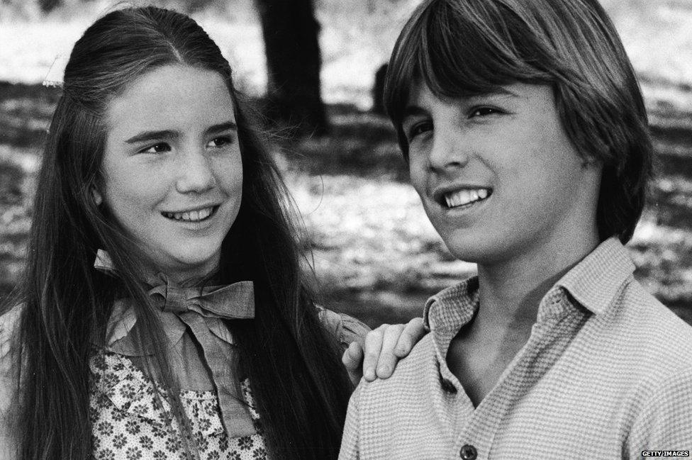 Melissa Gilbert and Chris Petersen in Little House on the Prairie