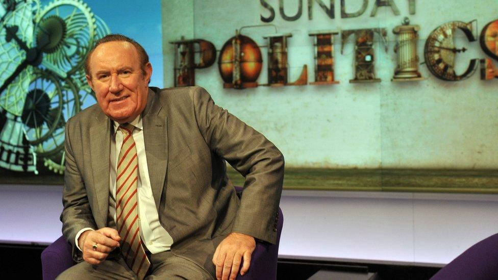 Andrew Neil on the set of Sunday Politics