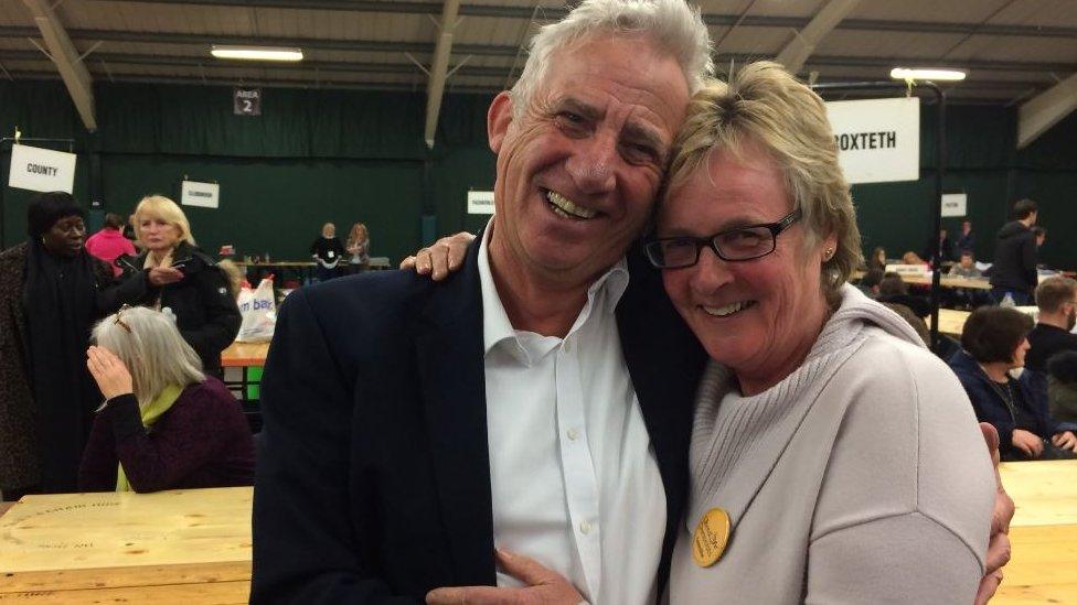 Carole Storey with husband and Liverpool's former Lib Dem council leader Mike Storey