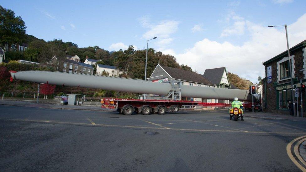 The turbine blades are 40 metres long