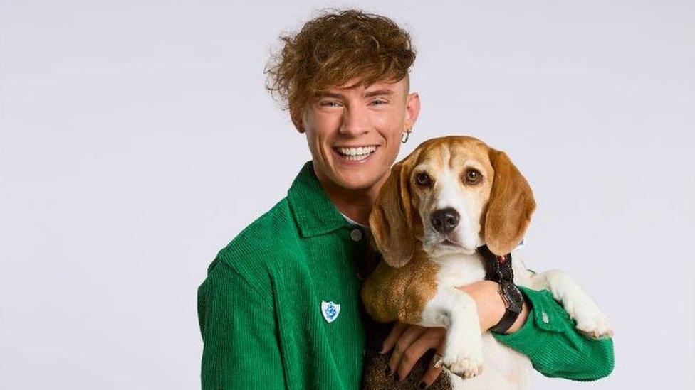 Joel and Henry the dog