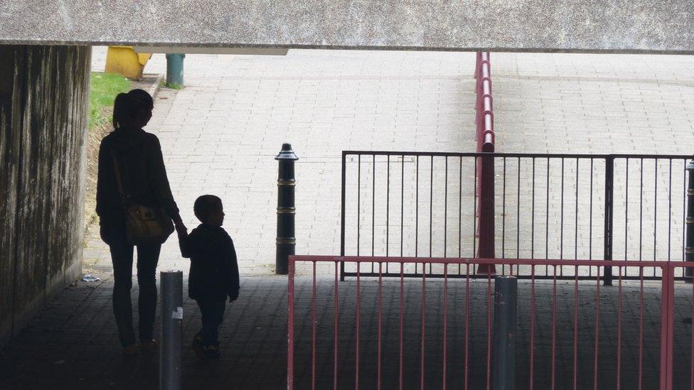 woman and child in Nottingham