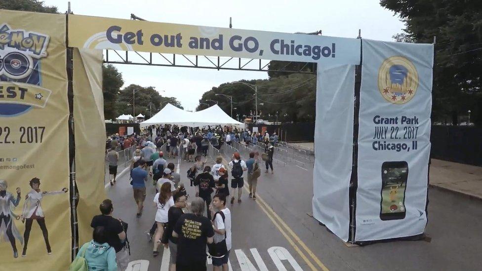 Fans had hoped to catch rare Pokemon at the event in Chicago's Grant Park