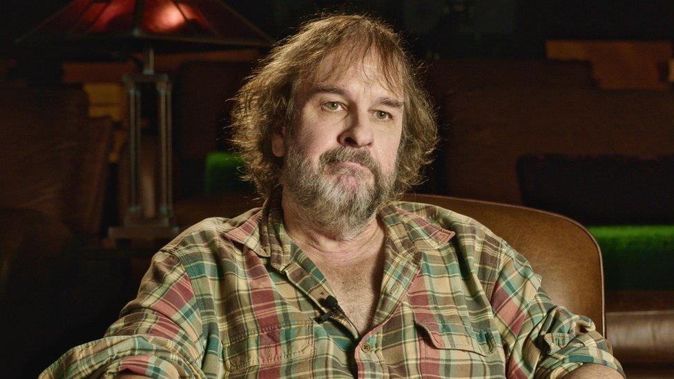 Peter Jackson being interviewed for The Life and Deaths of Christopher Lee