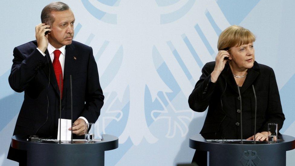 Recep Tayyip Erdogan, Angela Merkel