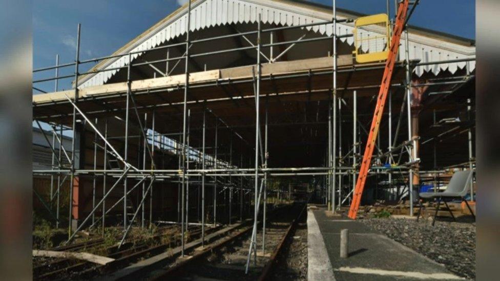 Canopy under construction