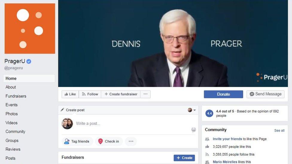 Prager University Facebook page