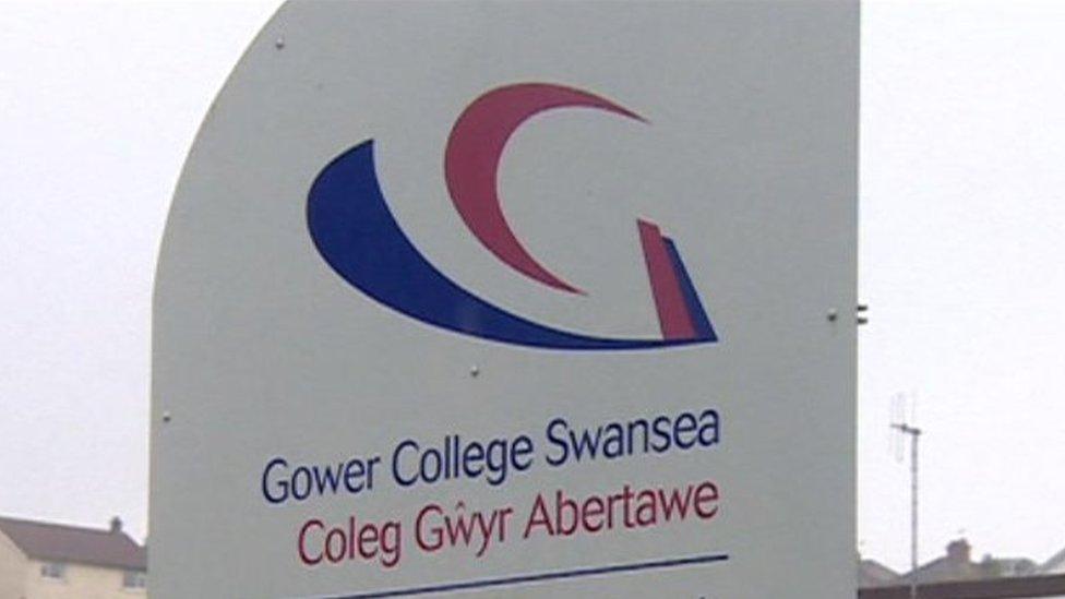 Gower College sign