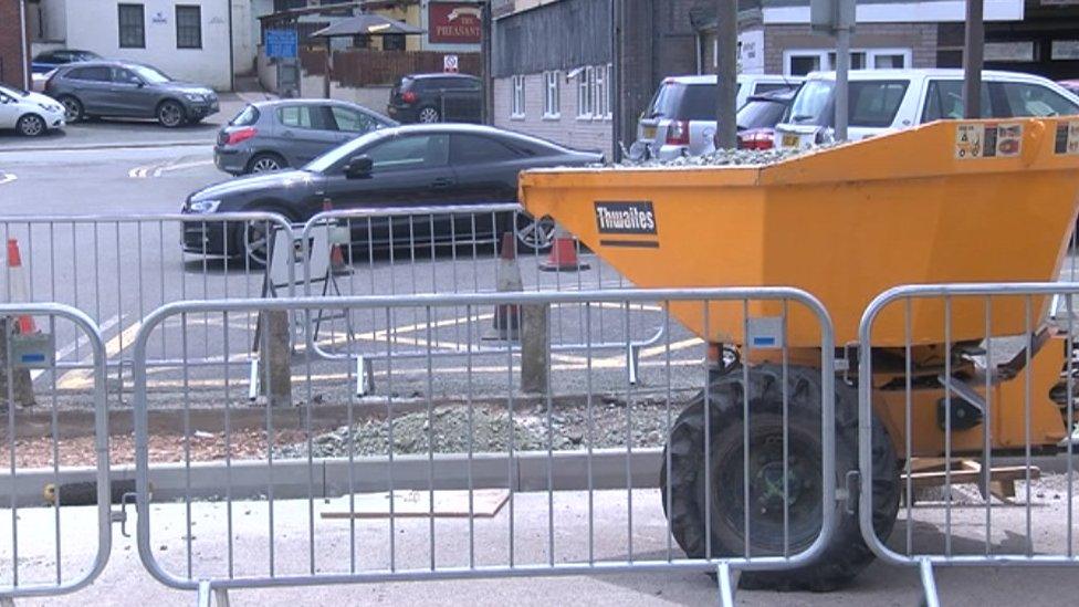 A digger at the site