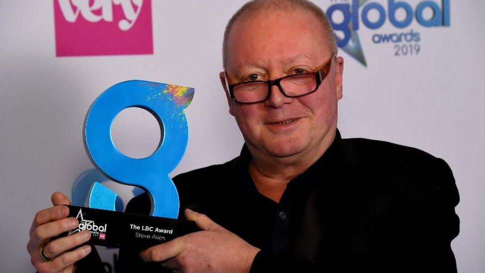 Steve Allen, pictured after winning the LBC Award at the The Global Awards in 2019