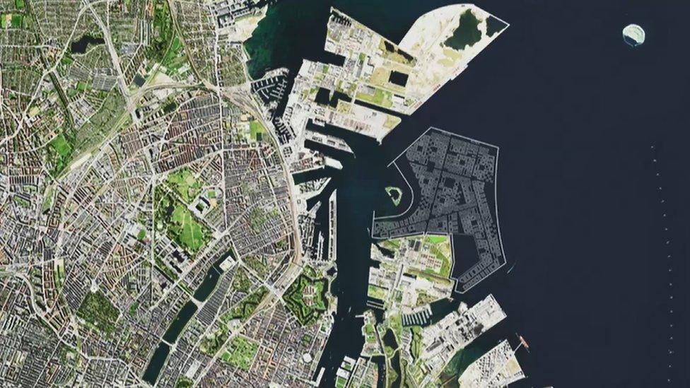 A Danish government diagram of what the island would look like