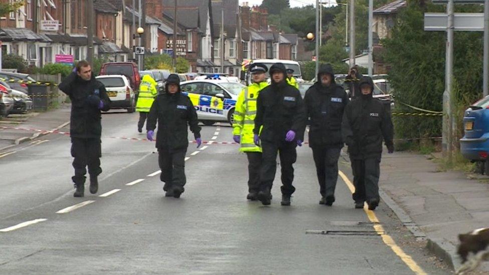 Police officers at the scene