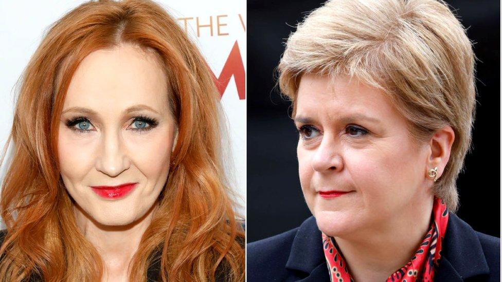 JK Rowling and Nicola Sturgeon