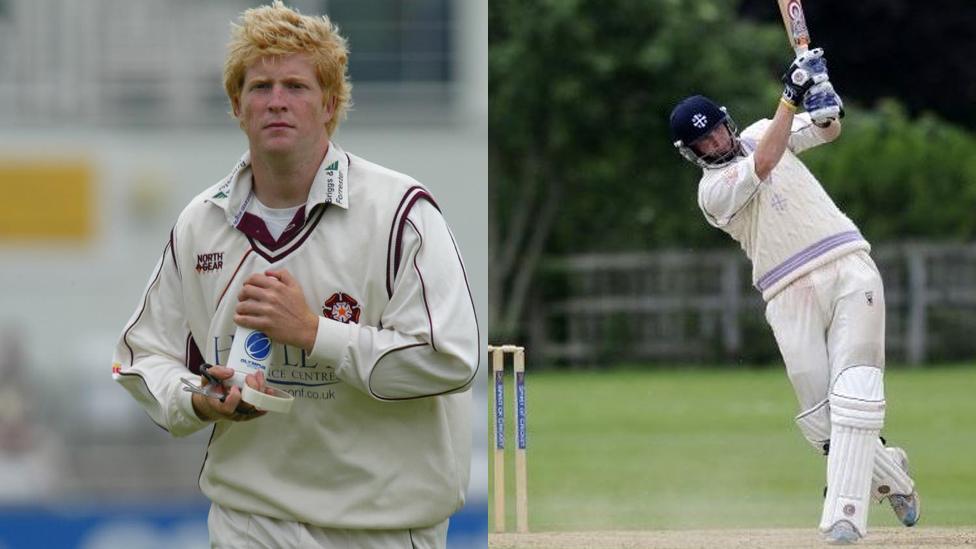 Patrick Foster playing cricket