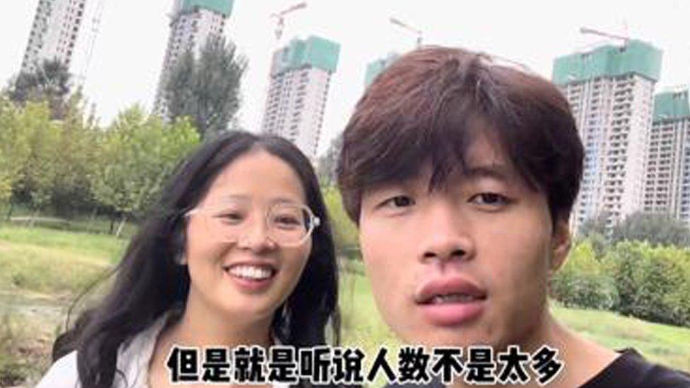 Mr Zhang and Ms Dong visited the construction site of their flat