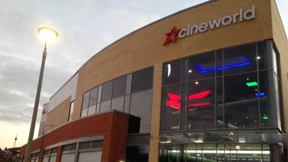 Front view of new cinema