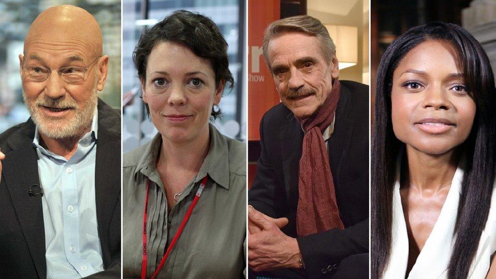 Sir Patrick Stewart, Olivia Colman, Jeremy Irons and Naomie Harris