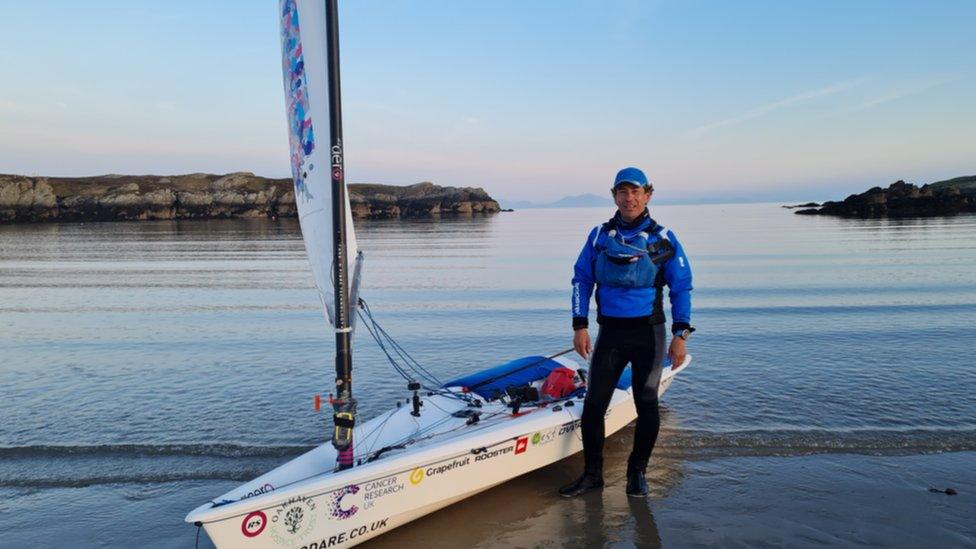 Ken Fowler with his boat Yoda