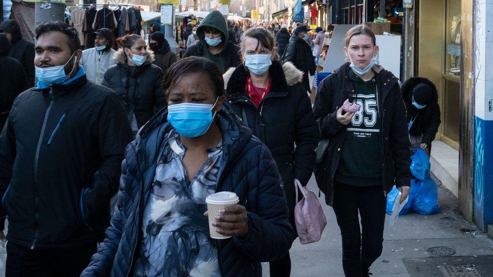 People walking in Whitechapel, London