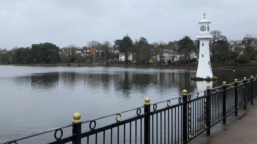 Lake at Roath Park, Cardiff