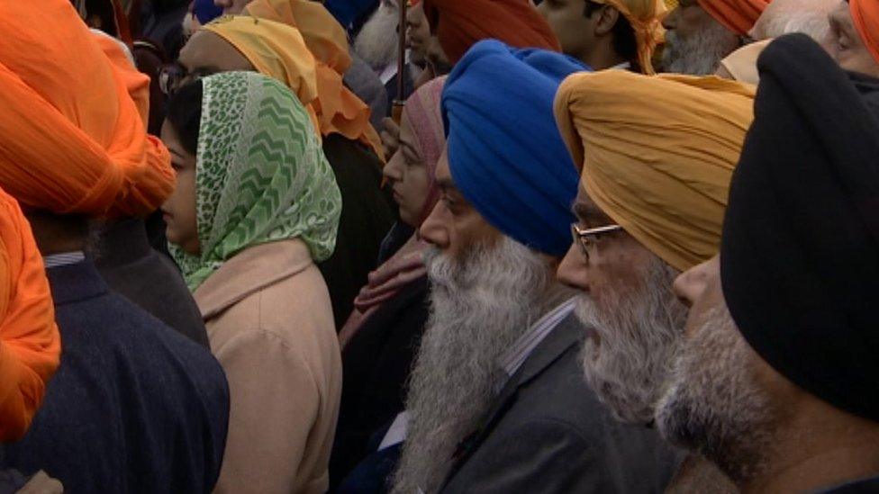 Members of the Sikh community