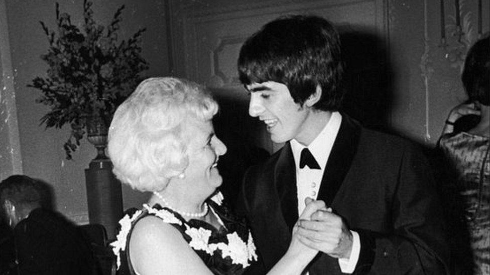 George Harrison dancing with his mother