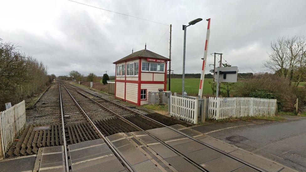 Langham Junction level crossing