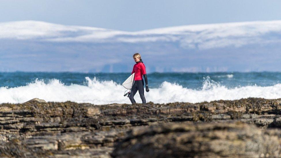 Surfing at Thurso