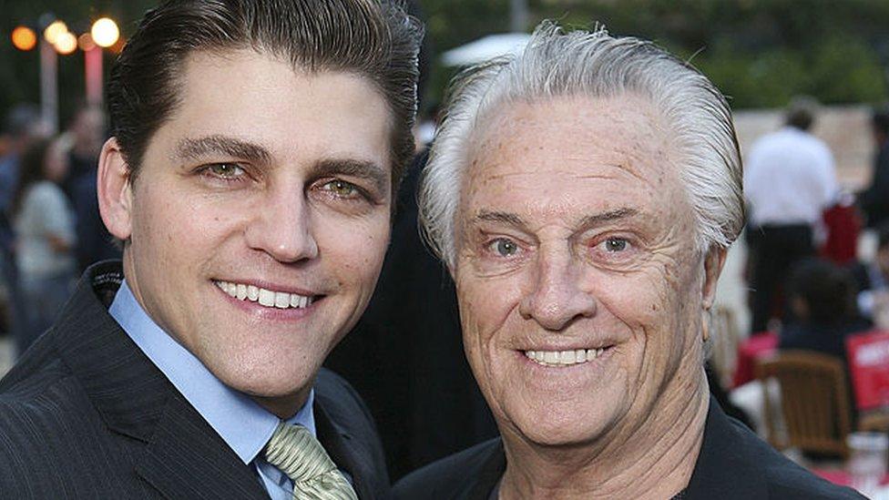 Actor Deven May (who plays Tommy DeVito) with Four Season Musician Tommy DeVito