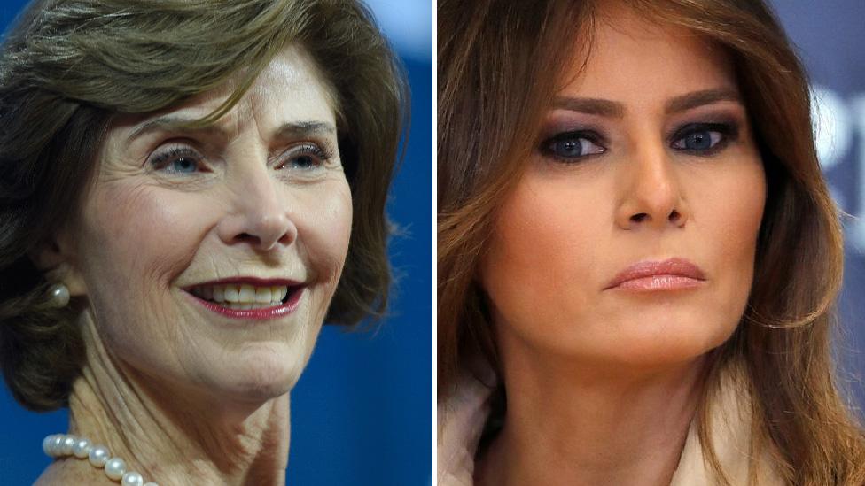 Laura Bush and Melania Trump