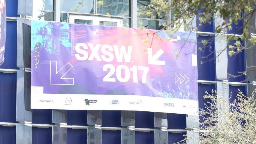 A sign saying "SXSW 2017"