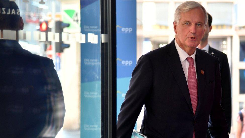 Chief Brexit Negotiator Michel Barnier arrives at the EVP-Summit of the European Peoples Party (EPP) in Salzburg, 19 September 2018