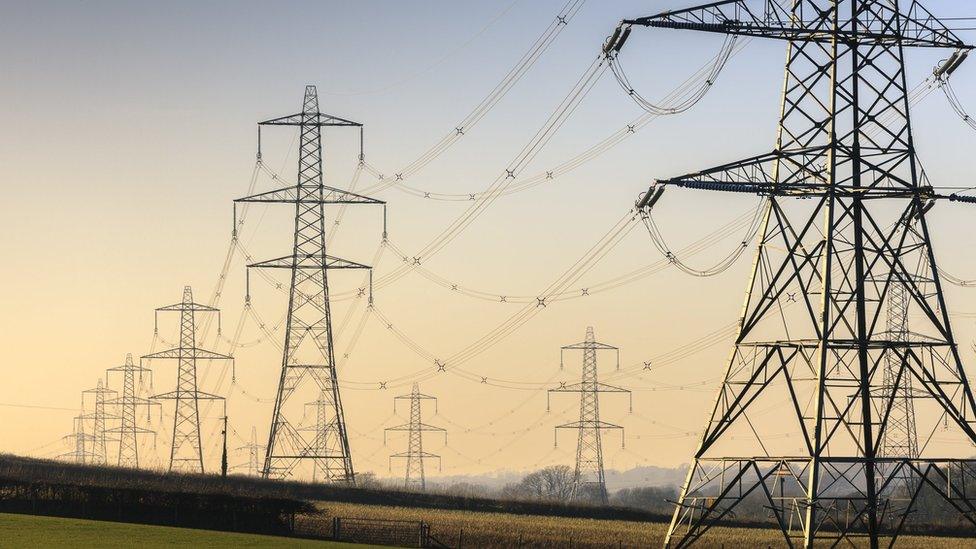 Electricty pylons Wales