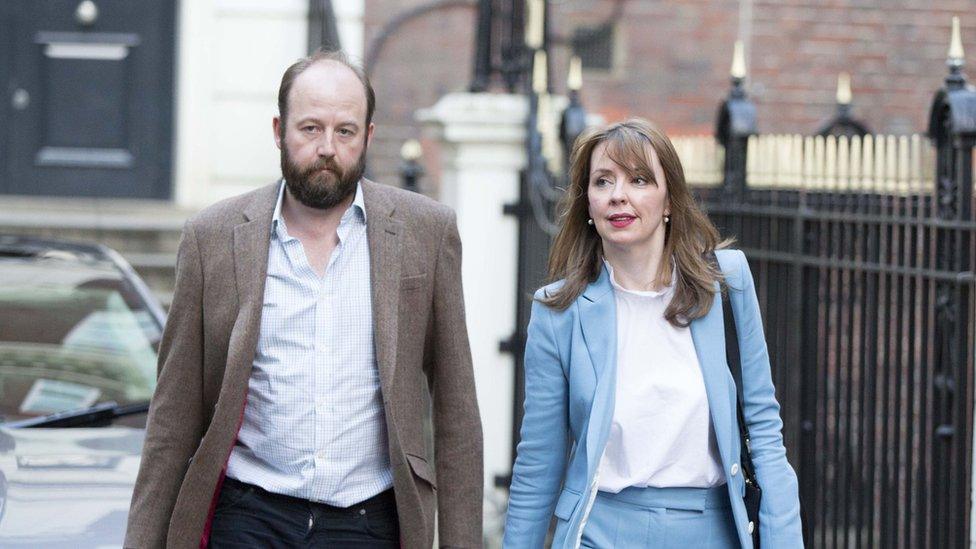 Nick Timothy on the left and Fiona Hill on the right