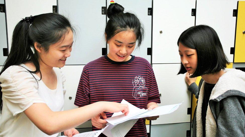 Pupils find out A-level results at school